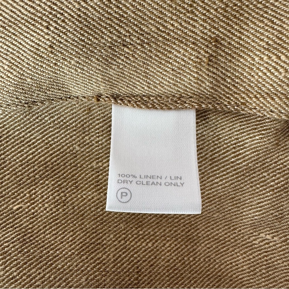 Lafayette 148 New York Linen Wooden Toggle Button Blazer Jacket Tan Beige 12 - Picture 8 of 11